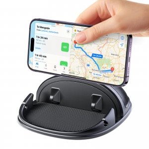 promo Beeasy Support Téléphone Voiture, Universel Porte Voiture Tableau de Bord Car Phone Holder pour iPhone 16 15 14 13 12 Pro Max 11 XR XS 8 7 Samsung Galaxy Huawei OnePlus Et d'autres Smartphones GPS