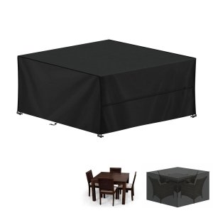 promo LAMUNI Housse Table de Jardin, 200x200x85cm Bâche Salon de Jardin Carré Housse Protection Salon de Jardin Imperméable Bache Table de Jardin, Anti-UV, 420D Oxford Housse Table Exterieur