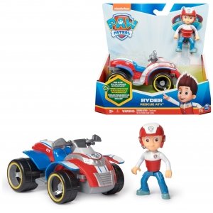 promo Paw Patrol - Pat Patrouille - VÉHICULE FIGURINE RYDER - Voiture 15cm Figurine Pat Patrouille À Collectionner - Pat Patrouille Jouet - Jouet Plastique Recyclé- Voiture Enfant - Jouet Enfant 3 Ans Et +