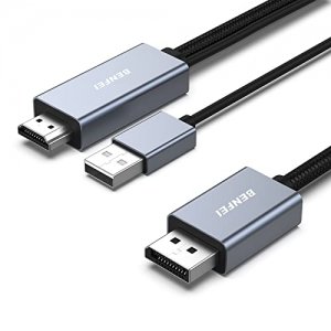 promo BENFEI Câble HDMI vers DisplayPort, HDMI vers DisplayPort 4K@60Hz 2K@144Hz 1080P@165Hz, Compatible avec Carte Graphique PC Portable PS5 Xbox One (360) -1.83M