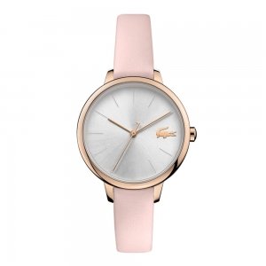 promo Lacoste Montre Analogique à Quartz pour femme avec Bracelet en cuir Rose - 2001101