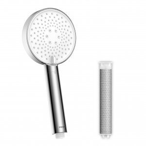 promo Philips Pommeau de douche avec filtre élimine efficacement le chlore et autres grosses particules, trois modes de pulvérisation, design qui renforce la pression, capacité de filtration de 1 mois