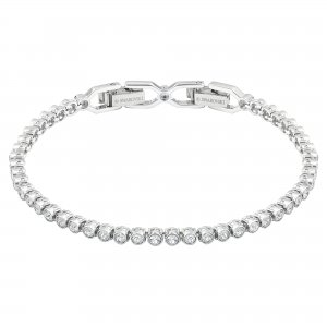 promo Swarovski Bracelet Emily Attract femme, coupe ronde, métal rhodié, taille M, blanc