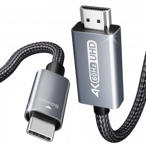 promo BENFEI Câble USB C vers HDMI (4K@60 Hz), 1.8M Câble Type-C vers HDMI [Thunderbolt 3/4] Compatible pour iPhone 16/15 Pro Max, MacBook Pro/Air 2023, iPad Pro, iMac [Coque en Aluminium et câble en Nylon]