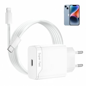 promo Chargeur Rapide pour iPhone 11, 13, 13 Pro, 13 Pro Max, 13 Mini, 14, 14 Pro, 14 Pro Max, 14 Plus, 12, 12 Pro, 12 Pro Max, 12 Mini, 11 Pro, 11 Pro Max, 20W Adaptateur Prise Secteur et Câble de Charge