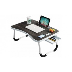 promo Bureau pliable avec porte-gobelet et support tablette Herzberg