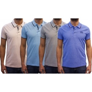 promo Polo chiné de la marque Cerruti 1881 : Bleu roi / XL