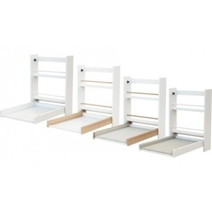 promo Table à langer murale Essentiel : Blanc et hêtre verni / Sans matelas