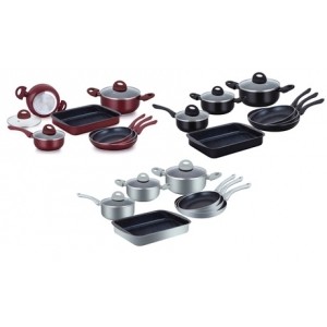 promo Batterie de cuisine 10 pièces de Herzberg : Batterie de cuisine HG9016-BR