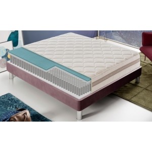 promo Matelas à mémoire de forme et ressorts ensachés : 120 x 200 cm