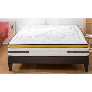 promo Matelas Hybride Maison Aubertin : 180 x 200 / Avec sommier / Avec oreiller visco gel