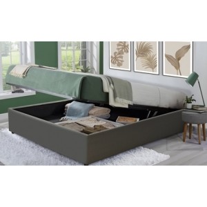 promo Lit coffre Cômes simili cuir : Blanc / 160x200 cm / Lit + Matelas