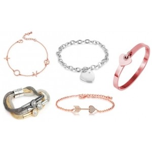promo Bracelets ornés de cristaux de Swarovski® avec breloques Eira Wen® : Bracelet tennis pavé avec charmant larme / Argent