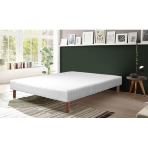 promo Sommier tapissier à lattes avec ou sans matelas Sampur : 140x190 cm / Sommier + Matelas