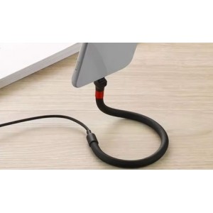 promo Câble flexible de 1 2 m avec charge rapide 2 4 A : Embout iPhone blanc