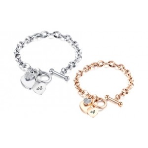 promo Bracelet fabriqué avec des cristaux Swarovski® : Rose / K