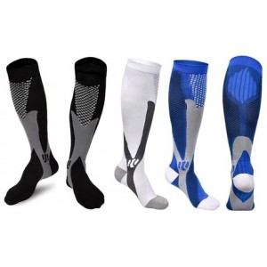 promo Paire de chaussettes de compression : Bleu / Taille L-XL / x 1