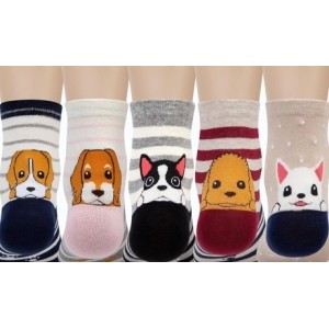 promo Paire de chaussettes à motifs de chiens mignons : x 1