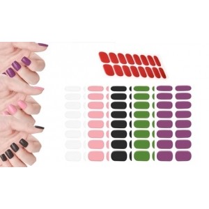 promo 16 autocollants pour les ongles : 1 / Rouge