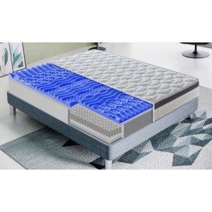 promo Matelas à ressorts en mousse à mémoire de forme - 13 zones : 120 x 200 cm