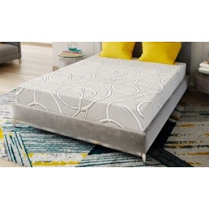 promo Matelas en mousse à mémoire de forme de 21 cm avec gel rafraîchissant : 90 x 190 cm / Avec sommier + pack