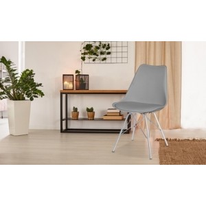 promo Chaise style industriel assise ronde et souple de Sampur : Noir / 2