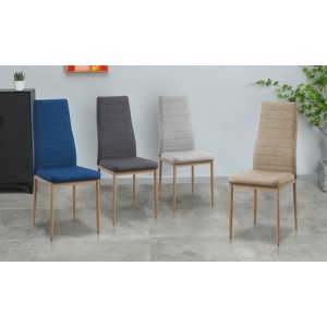 promo Chaise moderne assise en tissu pieds métalliques de Sampur : Bleu canard / 1