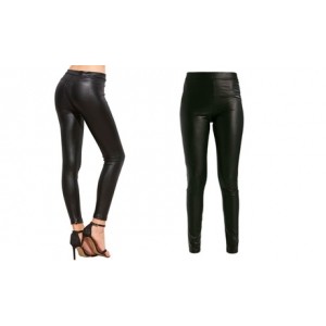 promo Legging en simili cuir thermique avec doublure intérieure fourrée : x2 / taille L-XL