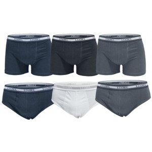 promo Lot de 6 sous-vêtements pour hommes en coton élastique Liabel : Slip / Blanc / L