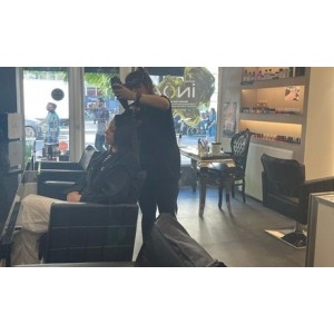 promo Shampoing coupe brushing couleur (en racine AVEC ammoniaque) sur toute longueur