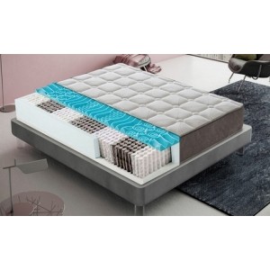 promo Matelas hybride 13 zones avec gel : 80 x 190 cm