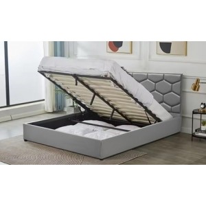 promo Lit coffre Manhattan Simili cuir : Noir / 200 x 200 cm / Avec matelas