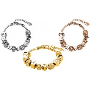 promo Bracelet à breloques en cristal Swarovski® : Or or rose et argent / 3