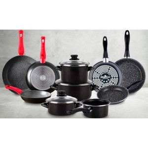 promo Batterie cuisine Magefesa : Batterie 7 pièces avec 3 casseroles San Ignacio