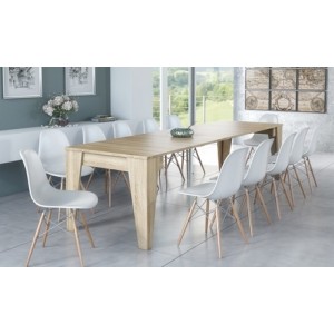 promo Console extensible 14 personnes : De 53 6 cm à 146 6 cm / Blanc