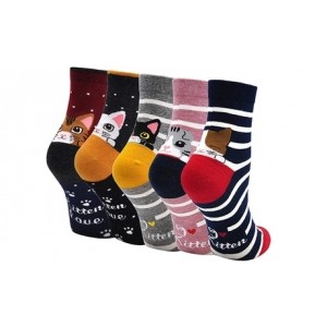 promo Paire de chaussettes avec des têtes de chats : 1