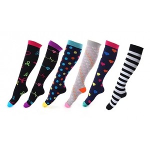 promo Paires de chaussettes de compression pour femmes : Assortiment 1 / S-M / 3