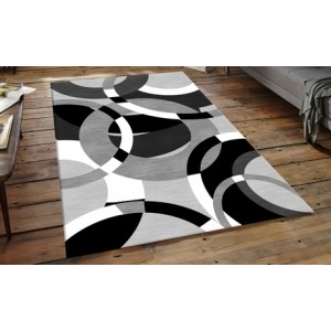 promo Tapis de salon Black&White : Round / 80 x 150 cm