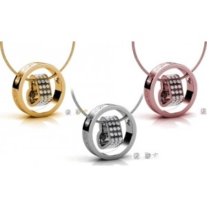 promo Ensemble de bijoux ornés de cristaux Swarovski® : Or rose / Sans boîte cadeau / x 1