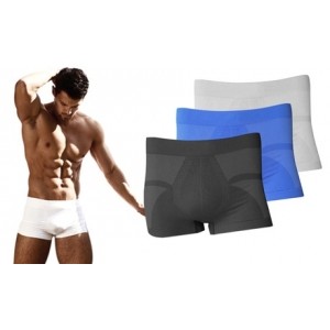 promo Boxer minceur 3D Dermaslim : L-XL / Noir - bleu - blanc / x 3