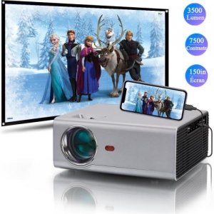 promo FLZEN - Vidéoprojecteur Home Cinéma 720p Supporte 1080p