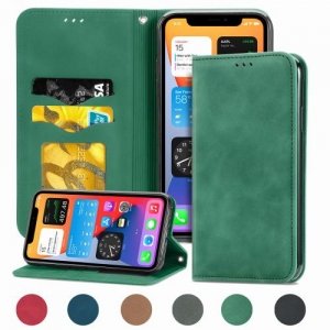 promo OtterBox - iPhone XR Housse Etui Coque de protection type portefeuille (support carte de credit) [Vert]