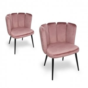 promo Meubler Design - Chaise de salle à manger X2 Belair - Rose